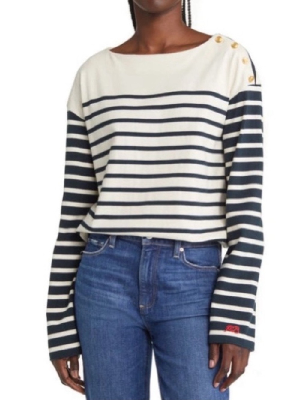 Rag & Bone Striped Boatneck LS T-shirt